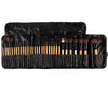 Makeup Brush Set Leather Bag